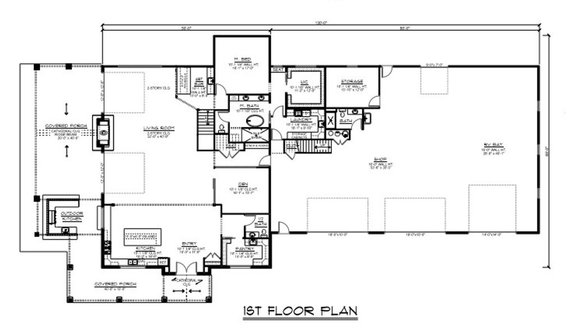 Barndominium Plan with Indoor-Outdoor Flow
