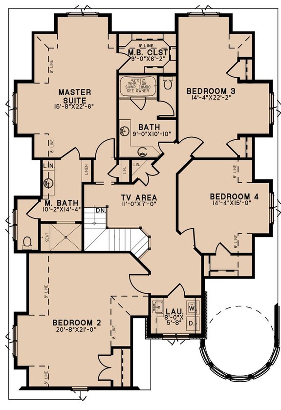 Castle House Plan with Office