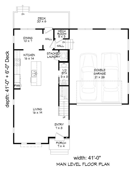 House Plan with Scenic Mezzanine