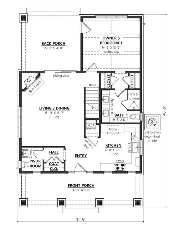 Space-Efficient Farmhouse Plan