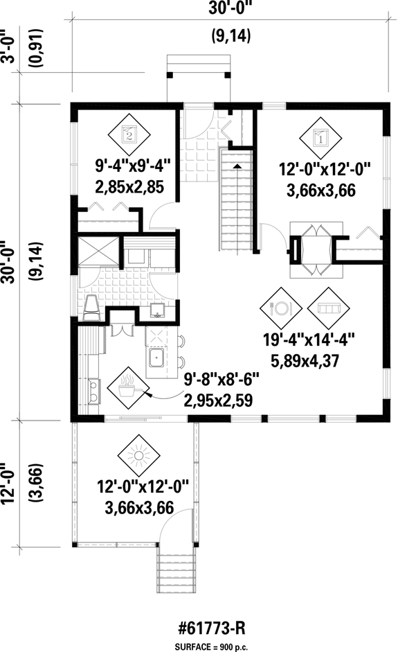 Tiny Cottage House Plan
