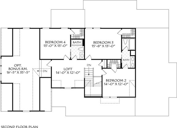 Modern Farmhouse Plan 927-1027 - Upper Floor Plan