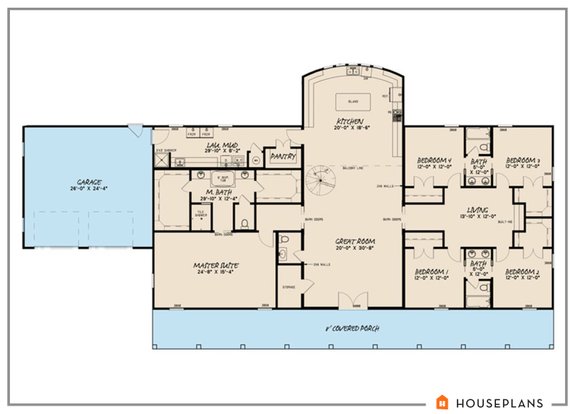 Meghan House Plan Floor Plans Barndominium Floor Plans Luxury House ...