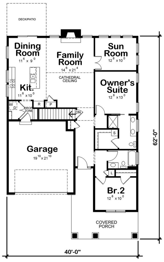 Small One Story 2 Bedroom Retirement House Plans Houseplans Blog