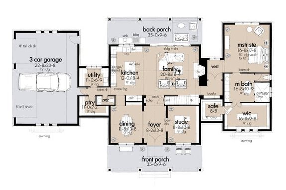 3 Bedroom Barndominium Plans