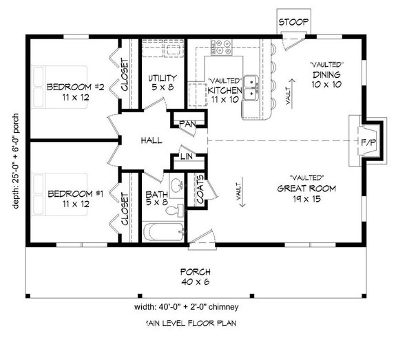 Cabin Plan with Country Charm