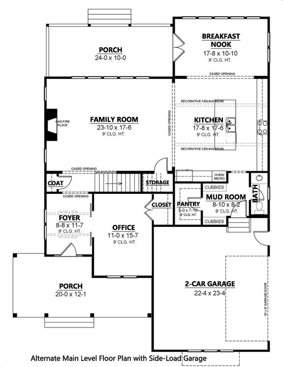 Modern Farmhouse Plan with Efficient Layout