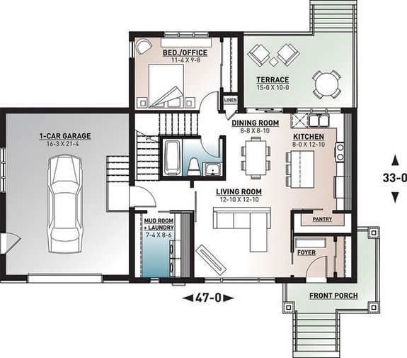 12 Simple 2 Bedroom House Plans With Garages Houseplans Blog Com