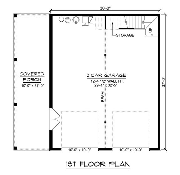 Garage Plan with Studio