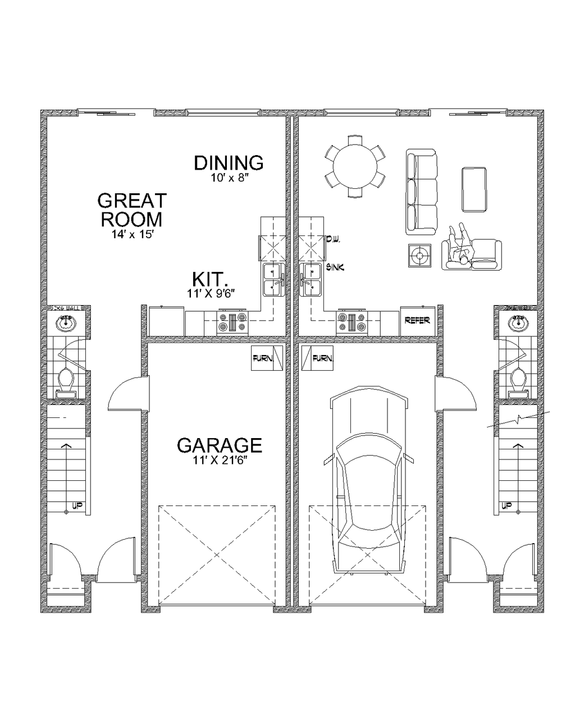 Contemporary Duplex Design
