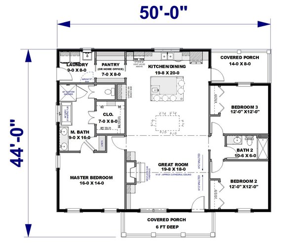 One-Story Modern Farmhouse Plan