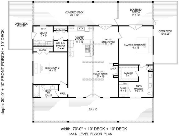 Prairie Style Plan with Outdoor Living