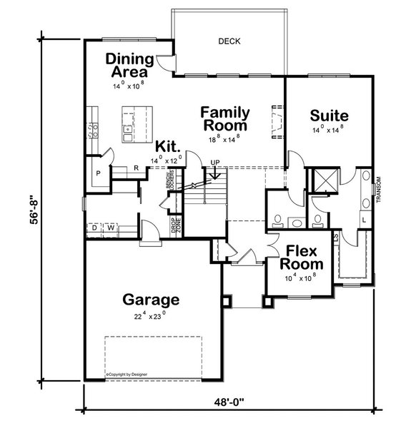 Modern Plan with Two Suites
