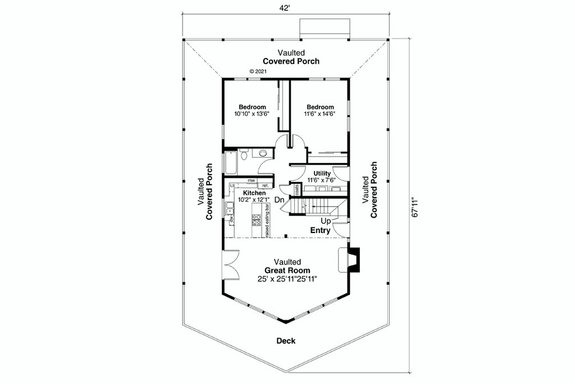 Lake House Plan with Outdoor Living
