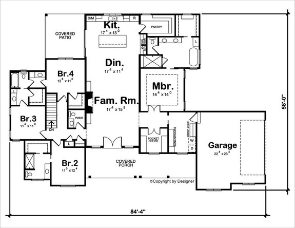 Four-Bedroom Farmhouse Design