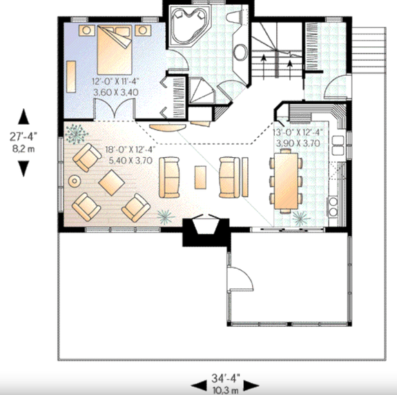 Open Concept Modern Cabin Floor Plans