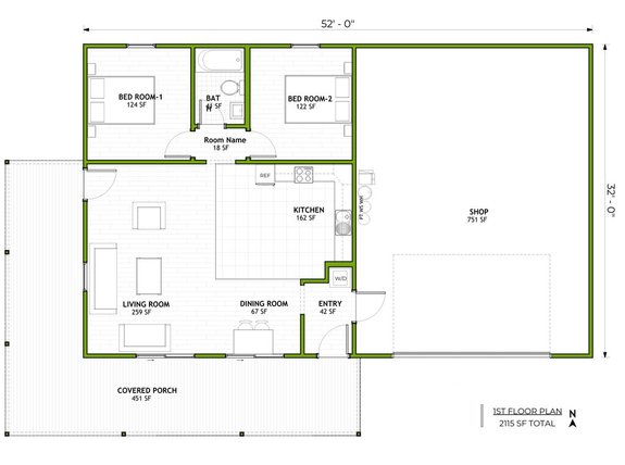 Barndo Plan with Wraparound Porch