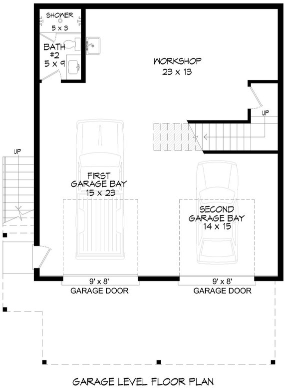 Small House Plan with Workshop