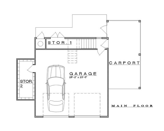 Country Garage Apartment Plan