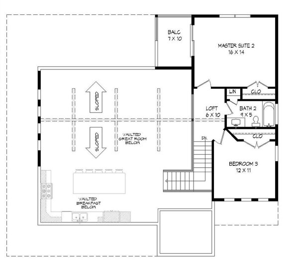 Mountain Home Floor Plan with Wraparound Porch