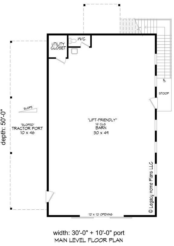 Two-Bedroom Barndo Style Plan