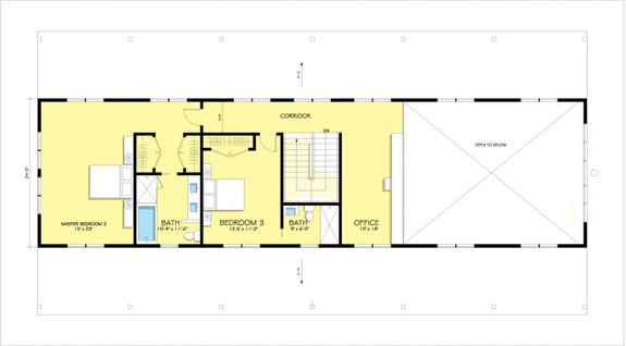 Bright Barndominium Floor Plan