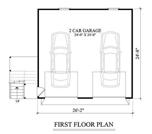Cottage Garage Plan with Apartment Above