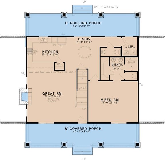 Three-Bedroom Plan with Loft