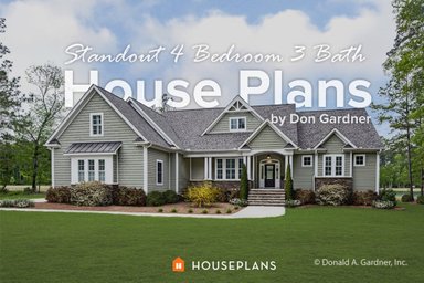 Standout 4 Bedroom 3 Bath House Plans by Don Gardner