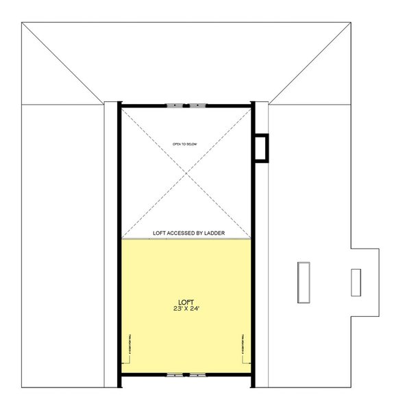 Barndominium Floor Plan with Loft