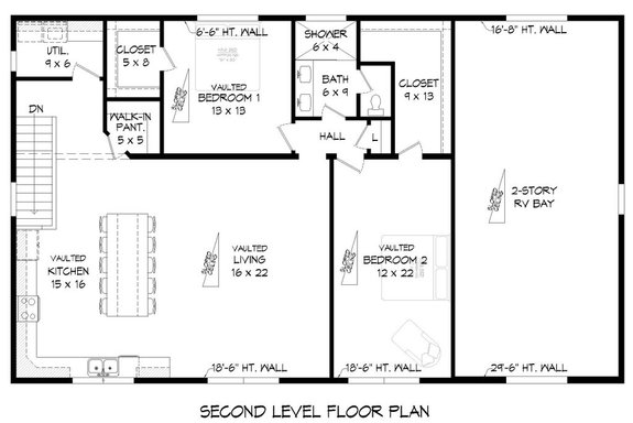 Two Bedroom Garage Plan