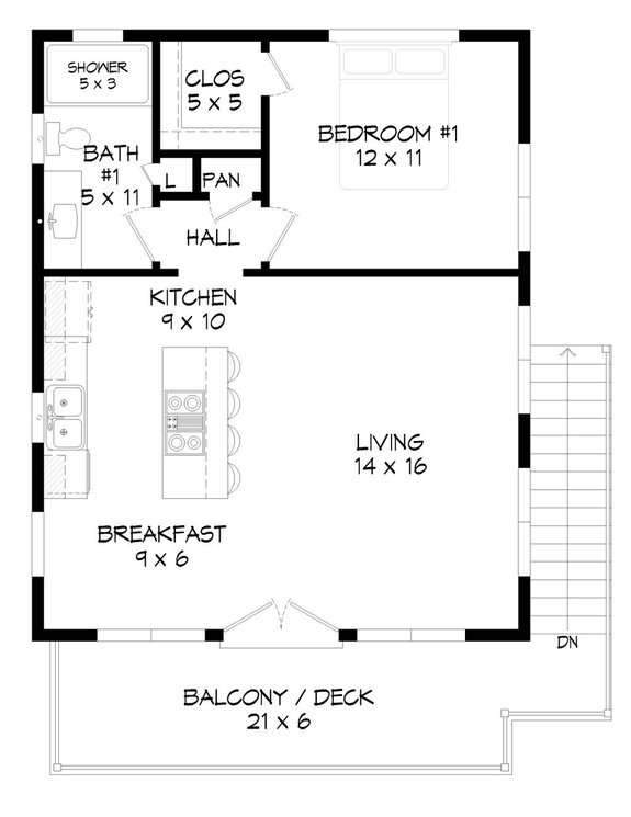 2 Bed 2 Bath House with Garage Below