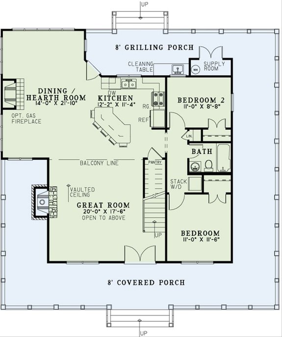 Small Cabin House Plans with Loft and Porch for Fall