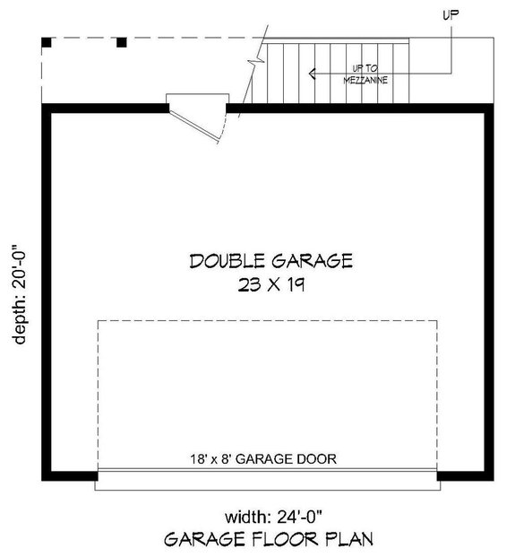 Garage Plan with Rooftop Deck