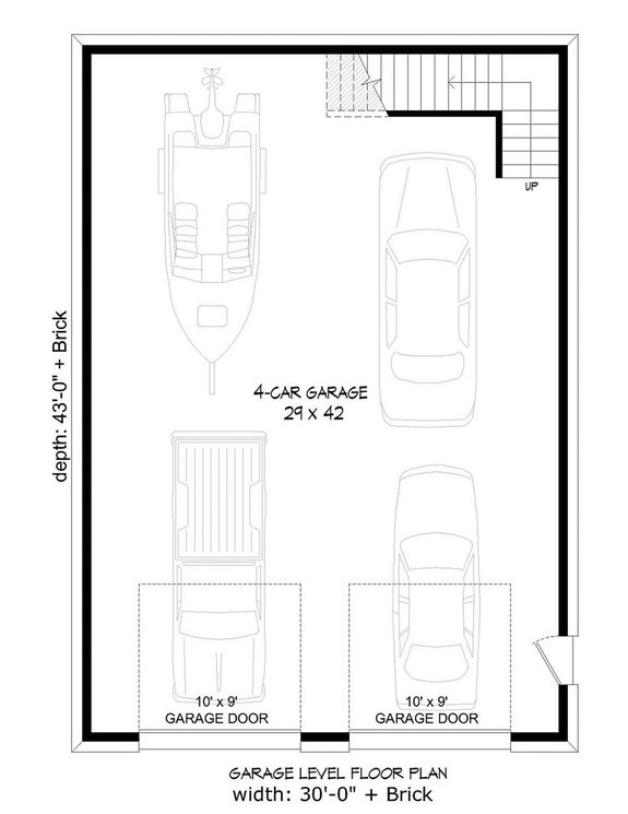 Cape Cod Style Garage Apartment Plan