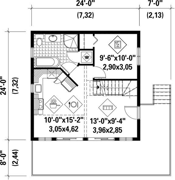 Small Lake House Plan