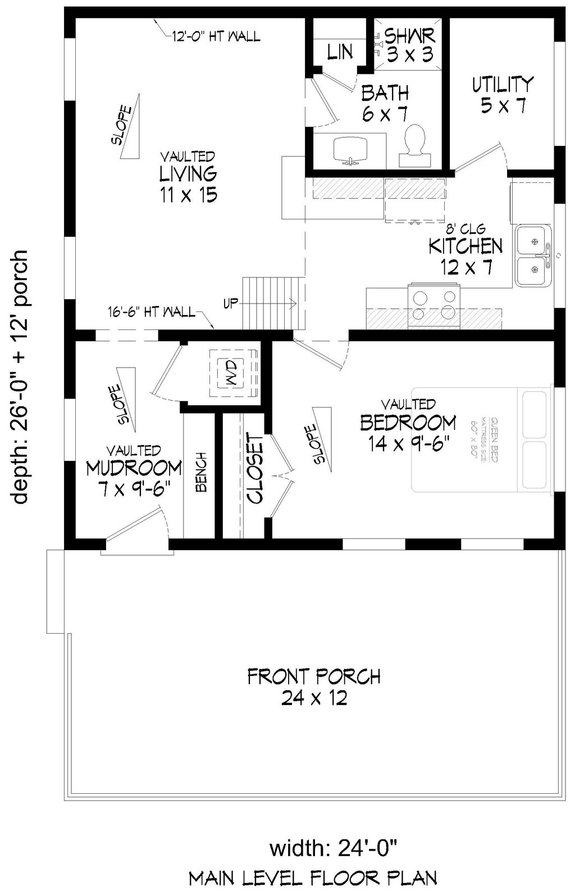 Tiny Contemporary House Layout