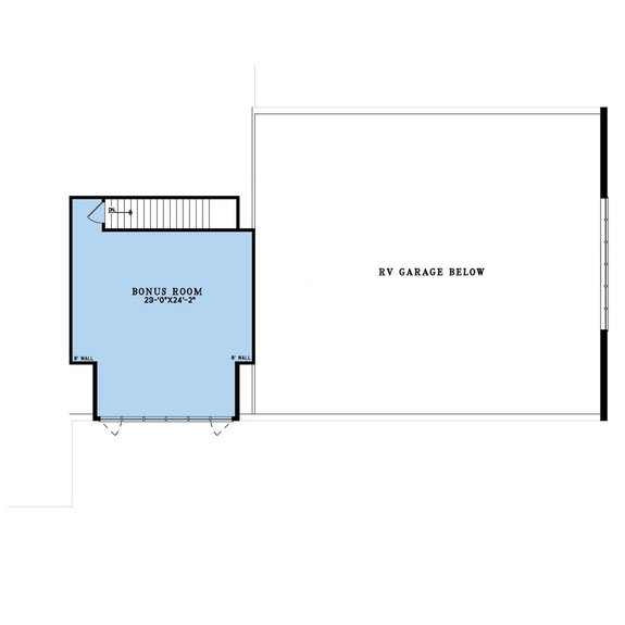 Farmhouse Plan with RV Storage