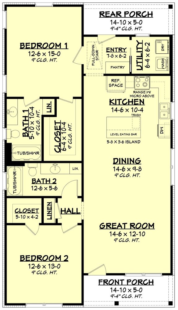 The Best 30 Ft Wide House Plans For Narrow Lots Houseplans Blog Houseplans Com