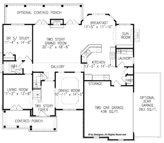 House Plan Design - Traditional Homes with Closed Floor Plans