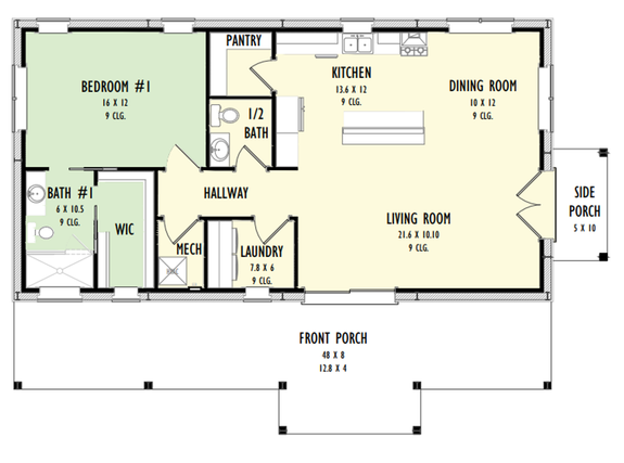 Simple Barndominium Floor Plan