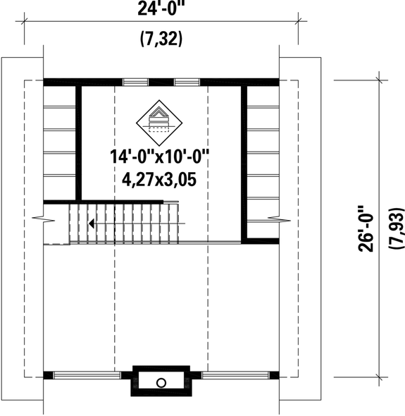 A-Frame Tiny House Plan with Open Layout