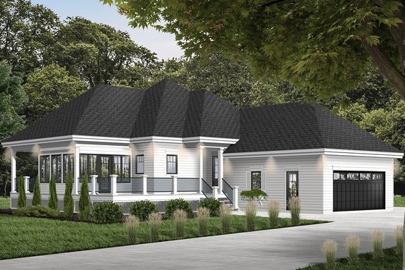 Small One Story 2 Bedroom Retirement House Plans