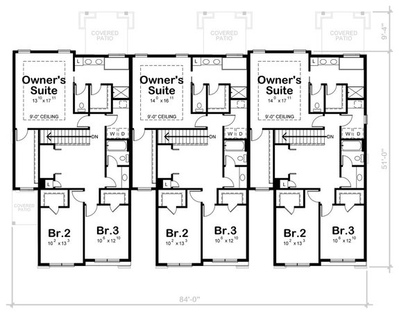 Triplex House Floor Plans