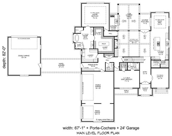Contemporary Plan with Two Offices