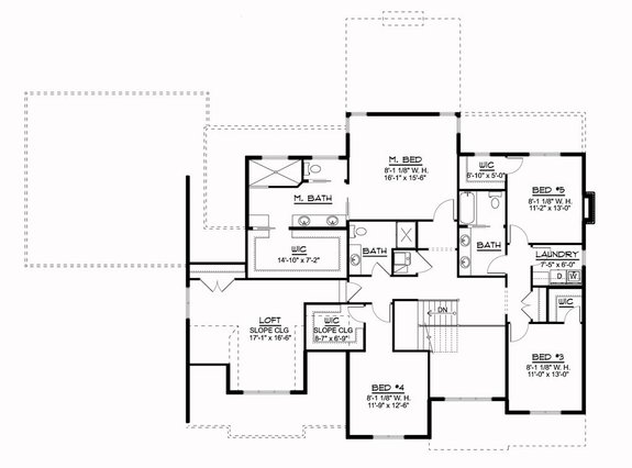 Luxury Farmhouse Plan 1064-113 - Upper Floor Plan