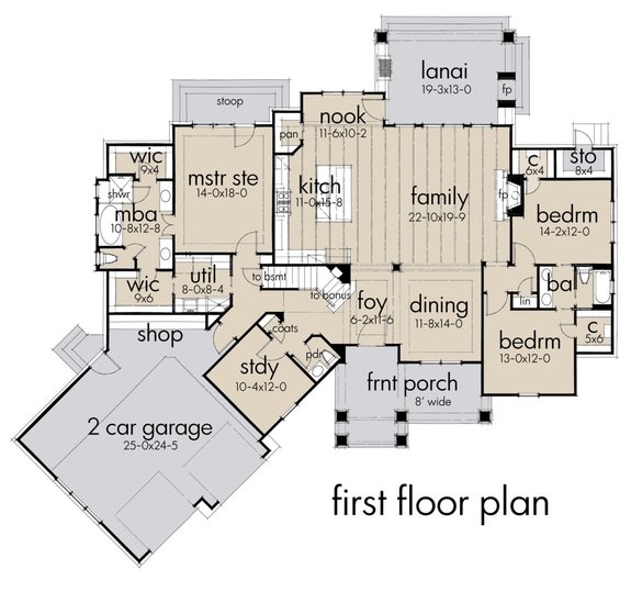 Angled Garage Farmhouse