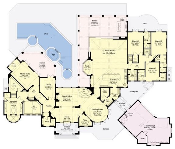 Large House Plans from the Sater Design Collection - Houseplans Blog ...