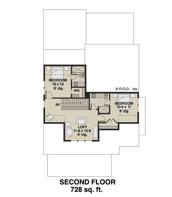 Farmhouse Plan for Narrow Lot