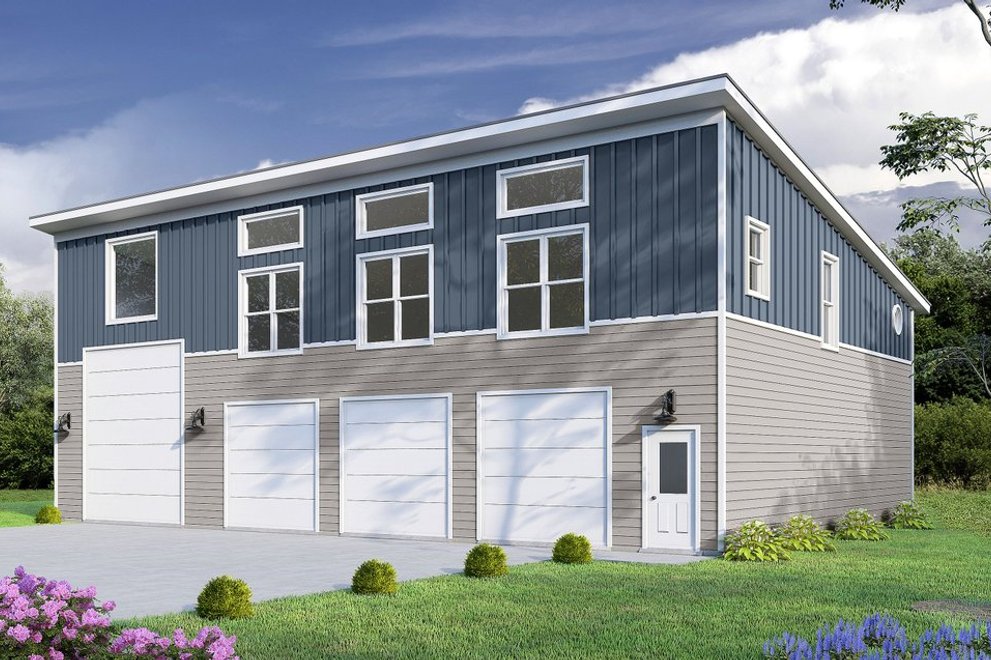 Garage Plans Living Quarters 700 Square Foot One Bedroom One Bathroom